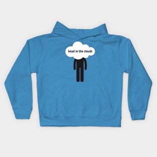 Head in the clouds- a design for the day dreamers Kids Hoodie